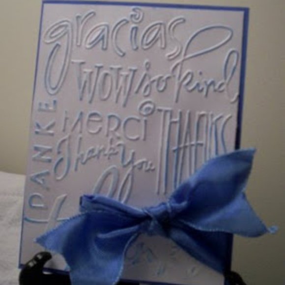 Cuttlebug 4” x 6” THANKS embossing folder - Picture 7 of 15